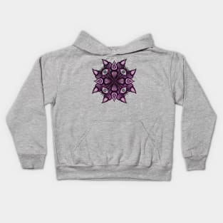 Symmetrical Demonic Creature Purple Horror Art Kids Hoodie